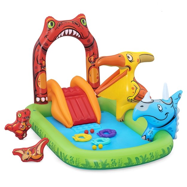 Bestway 53160 Wodny Plac Zabaw Dmuchany Jurassic 241 x 140 x 137 cm  16