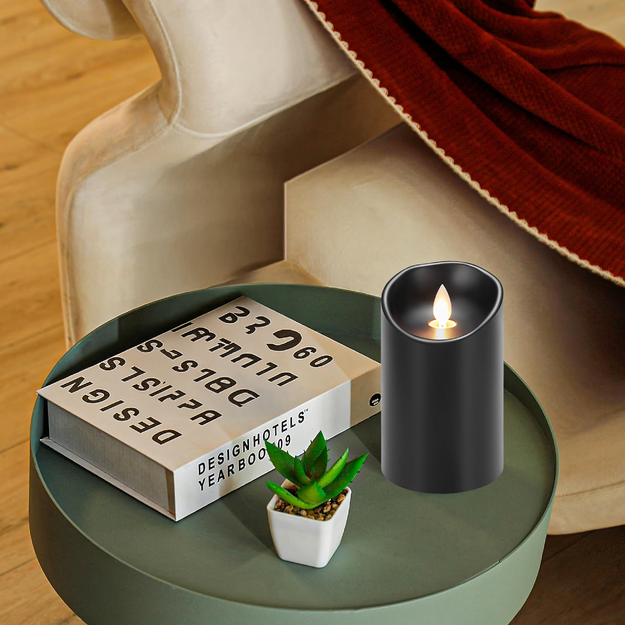 12x Grave Light Inserts Battery-Operated Candle LED Candle 15 cm Flame Effect