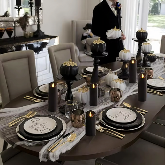 12x Grave Light Inserts Battery-Operated Candle LED Candle 15 cm Flame Effect