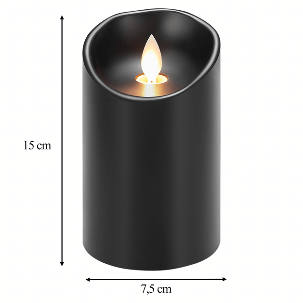 12x Wkład do Zniczy Świeczka na Baterie Świeca Led 15 cm Efekt Płomienia  4