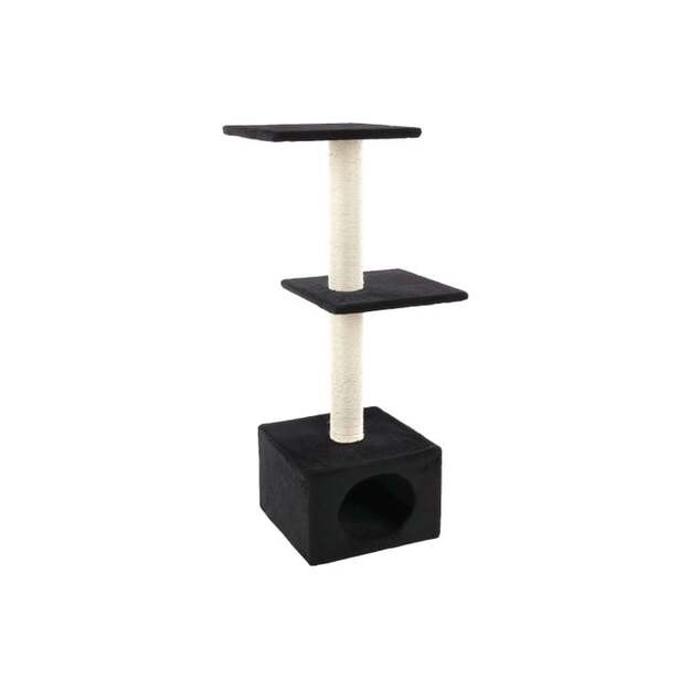 FLAMINGO - Scratching Tree Charbonel - Black & Cream - 47 x 35 x 103 cm