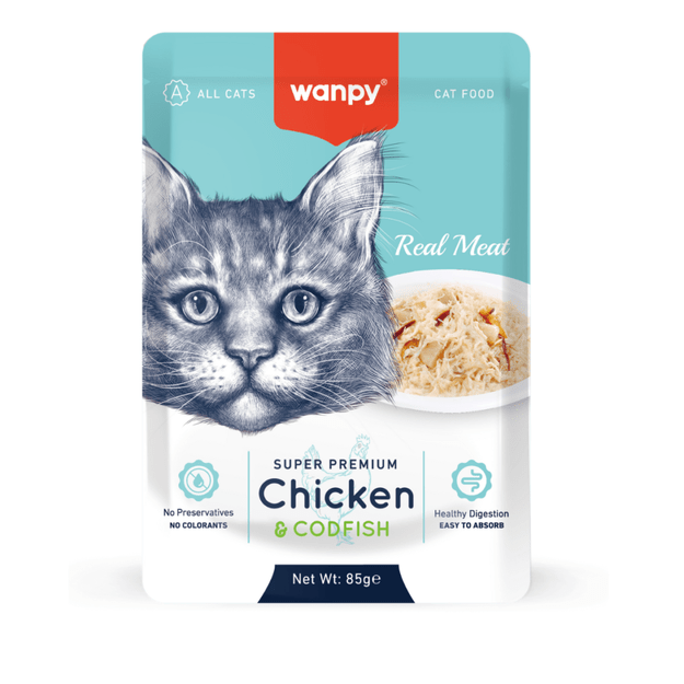 wanpy - Wanpy Cat Retort Pouch Chicken & Codfish 85g - 85g 1