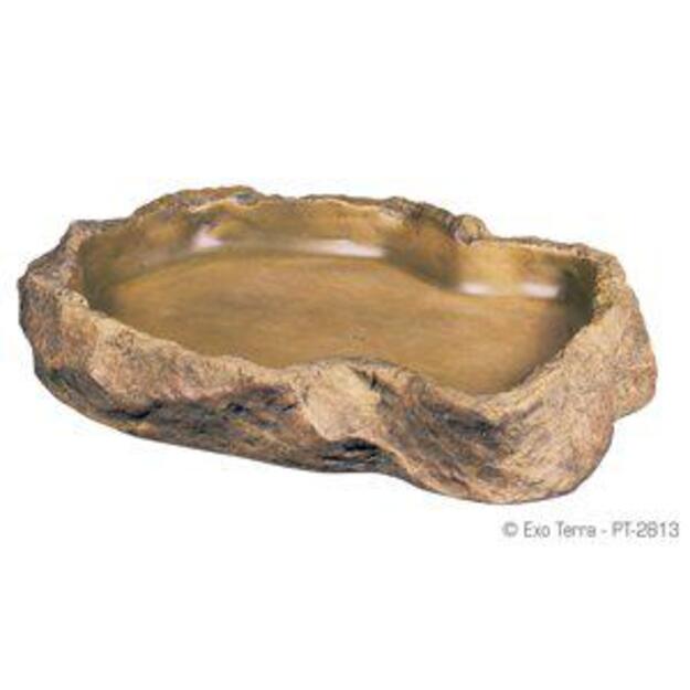 Exoterra - Food Bowl XL - Neutral Natural Color - 28x20.5x3.5CM