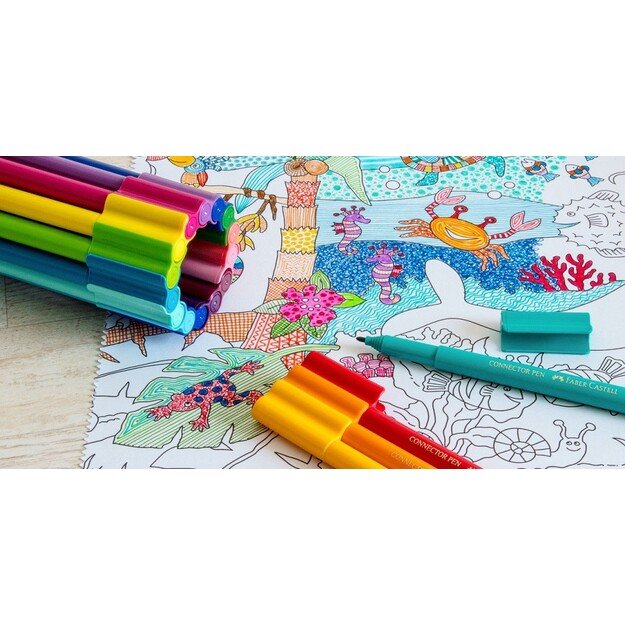 Faber-Castell - ​Connector Pens, Carry case, 80 pc (155579)