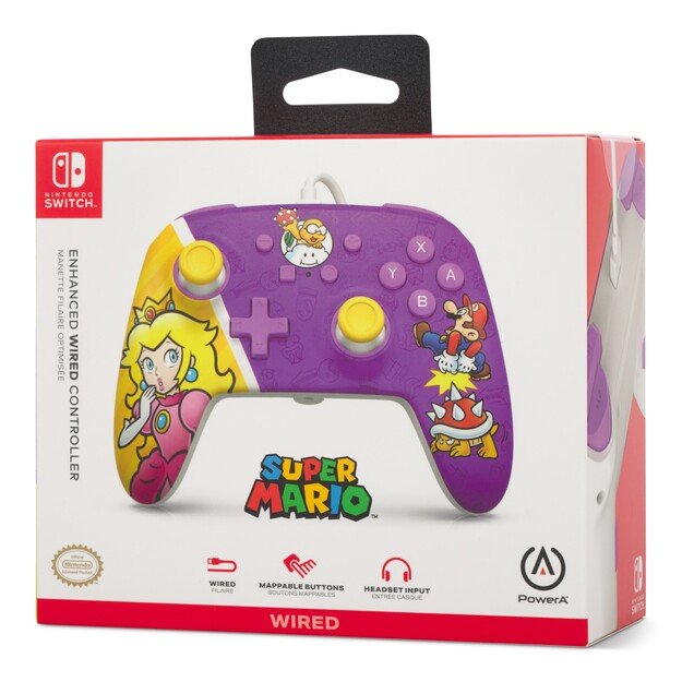 PowerA Enhanced Wired Controller - Nintendo Switch - Princess Peach Battle