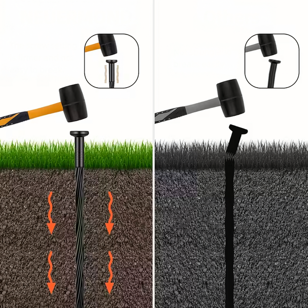 Enkura tapas zāliena malu apmaļu apcirpšanai Enkura tapa 15 cm 30 gab.