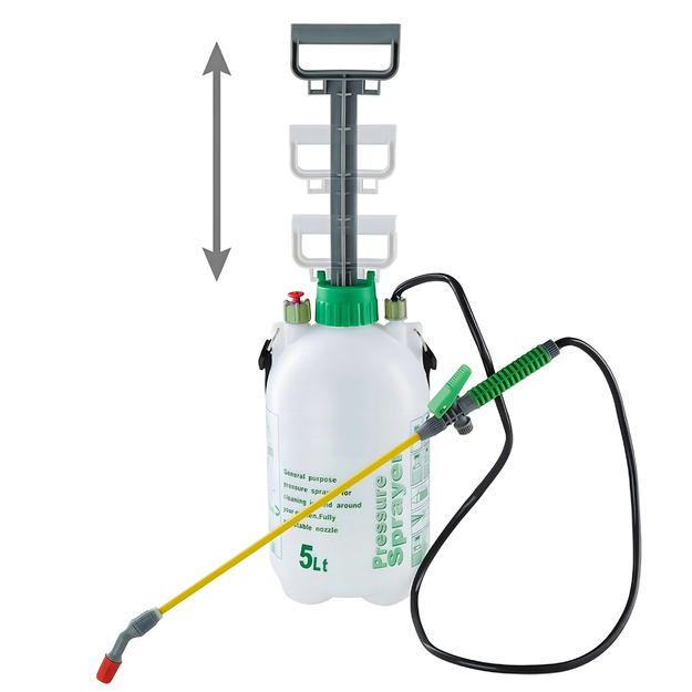 Dārza spiediena smidzinātājs 5L 3 bāri litri + šļūteni mājai