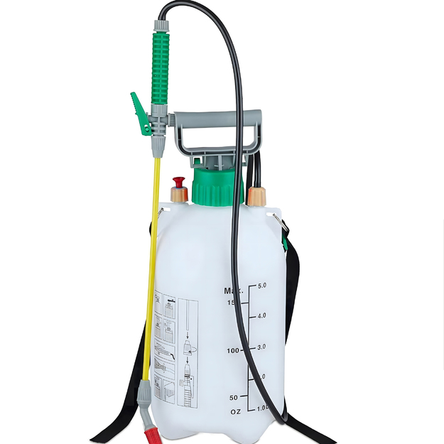 Dārza spiediena smidzinātājs 5L 3 bāri litri + šļūteni mājai