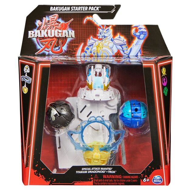 Bakugan - Special Attack Mantid w/ Titanium Dragonoid & Trox Starter
