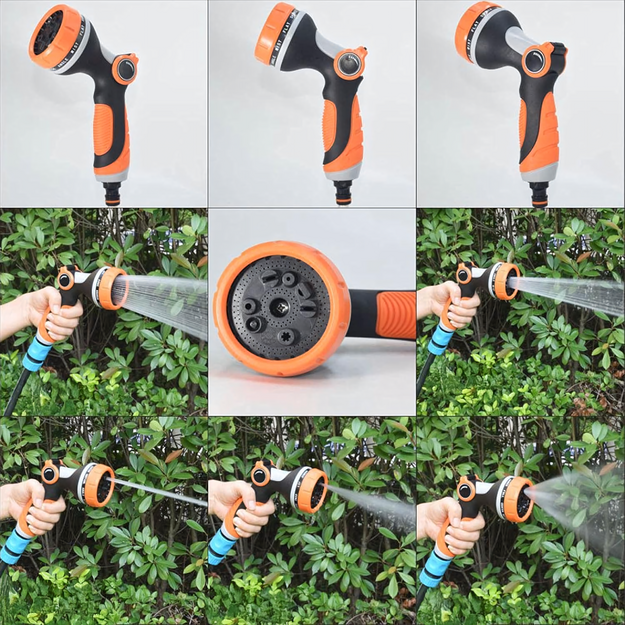 Regulējama smidzinātāja pistole dārza šļūtenes ūdens smidzinātājam