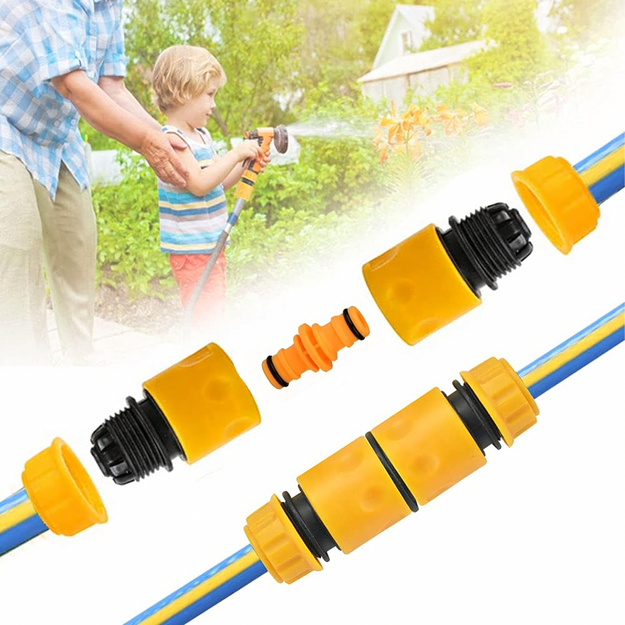 Dārza šļūtenes jaucējkrāna savienotāju komplekts dārza apūdeņošanas savienotājiem 1/2 3/4