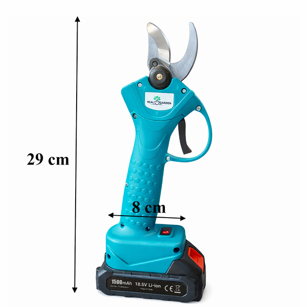 Akumulatora atzarošanas šķēres Elektriskās dārza zaru šķēres 2xakumulatoru komplekts