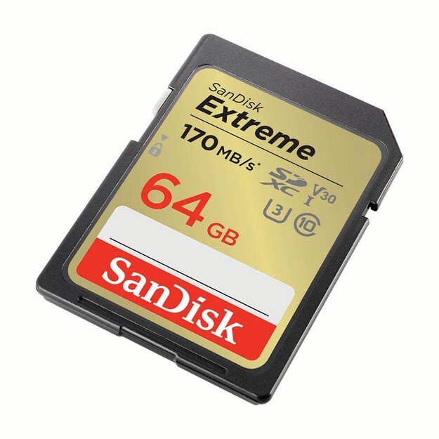 SANDISK - SDXC Extreme 64GB 170MB/s UHS-I C10 V30 U3