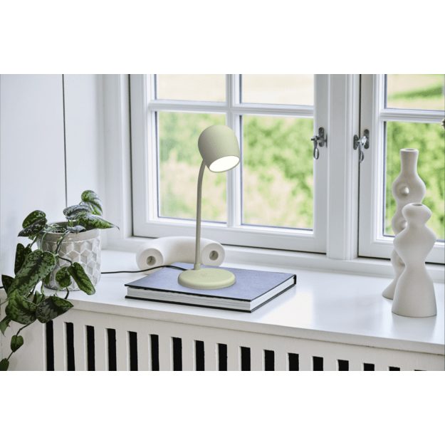 Kreafunk - Ellie - Lamp with wireless charger - Dusty Olive (KFEW08)