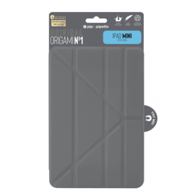 Pipetto -  iPad mini 6 Origami No1 Case (Color: Dark Gray)