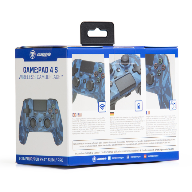 Snakebyte PS4 Gamepad 4 S Wireless (Camo Blue)