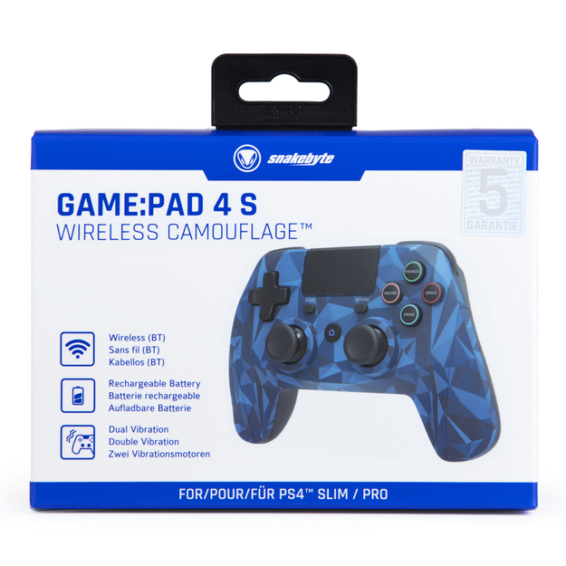 Snakebyte PS4 Gamepad 4 S Wireless (Camo Blue)