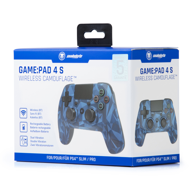 Snakebyte PS4 Gamepad 4 S Wireless (Camo Blue)