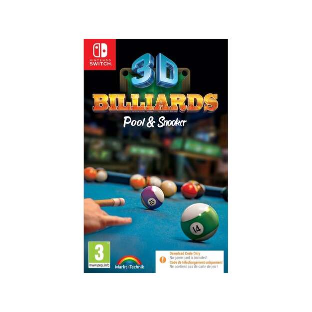 3D Billiards: Pool and Snooker (Code in Box)