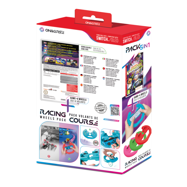 Oniverse Nsw Bundle Ciab Nickelodeon Kart Racers 2: Grand Prix  + 4 Wheels