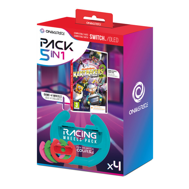 Oniverse Nsw Bundle Ciab Nickelodeon Kart Racers 2: Grand Prix  + 4 Wheels