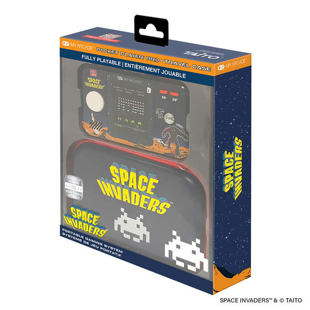 My Arcade - Space Invaders Portable Gaming System + Travel Case