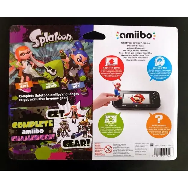 Nintendo Amiibo Splatoon Inkling Girl Squid Boy Triple Pack 3 Figures