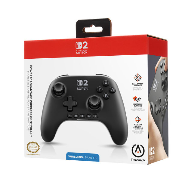 PowerA - Advantage Wireless Controller - Black - Officially Licensed Nintendo Switch 2