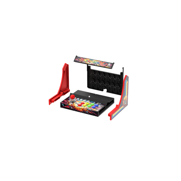 iMP Tech - Mini Arcade Pro Retro Game Cabinet for Switch 2, Switch and OLED - Black/Red