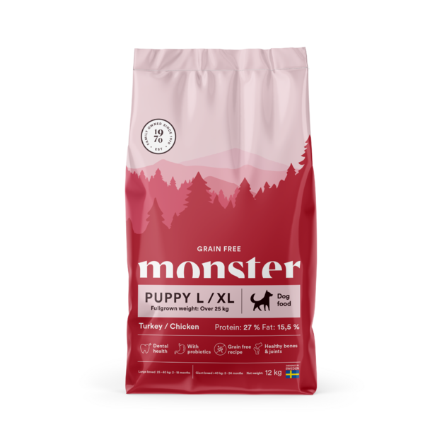 Monster Pet Food - Dog Grain Free Puppy L/XL - Turkey/Chicken - 12 kg