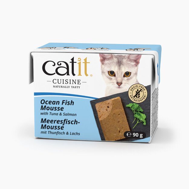 Catit - Cuisine Premium Wet Food for Cats - Ocean Fish Mousse with Tuna Salmon - 90 g