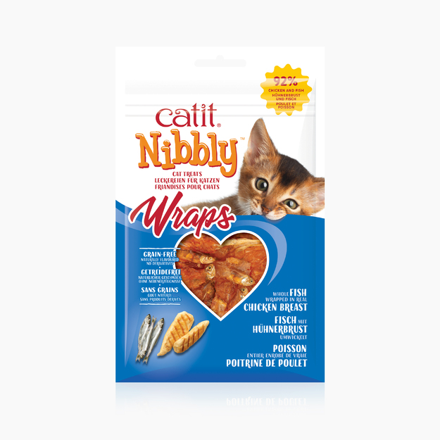 Catit - Nibbly Wraps Treat for Cats - Chicken & Fish - 30g