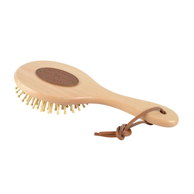 BORSTIQ - Mane/tail brush - wooden - round