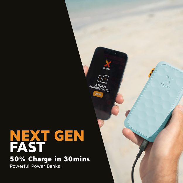 Xtorm - 20W Fuel Series Powerbank 10.000mAh - Teal Blue