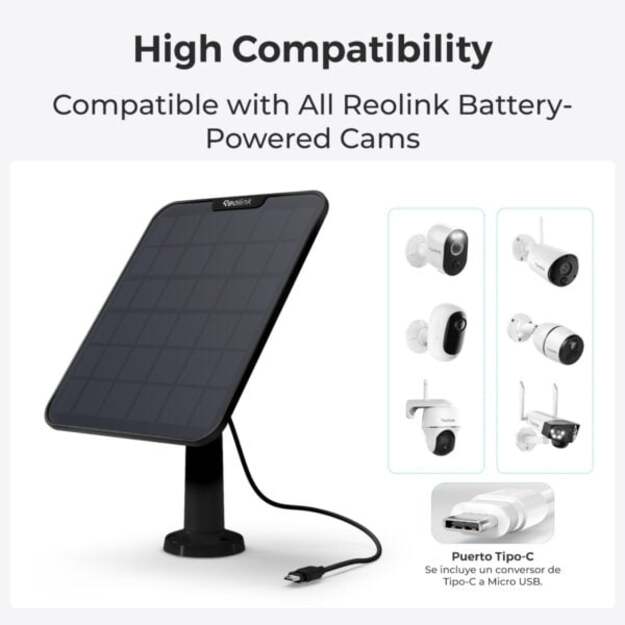 Reolink – Solar Panel 2 (6W) – Black