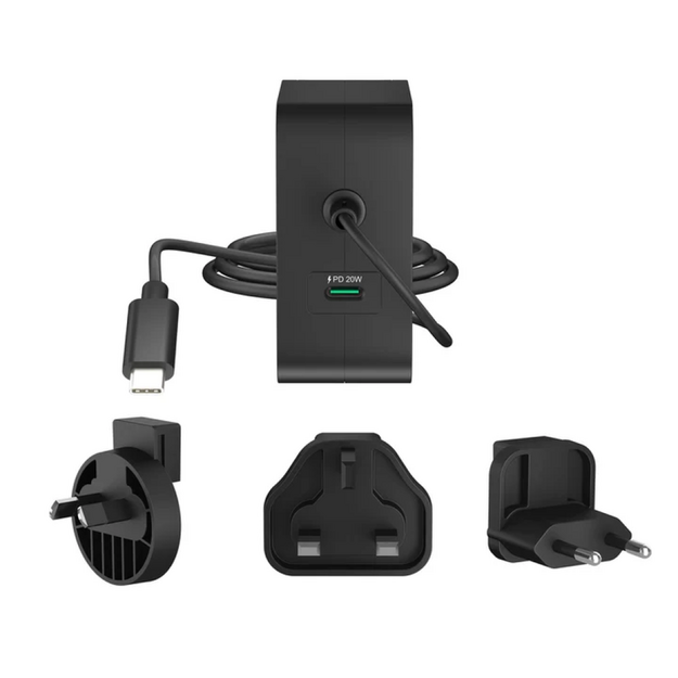 J5create - 102W GaN PD USB-C 2-Port Charger, Interchangeable AC Plugs