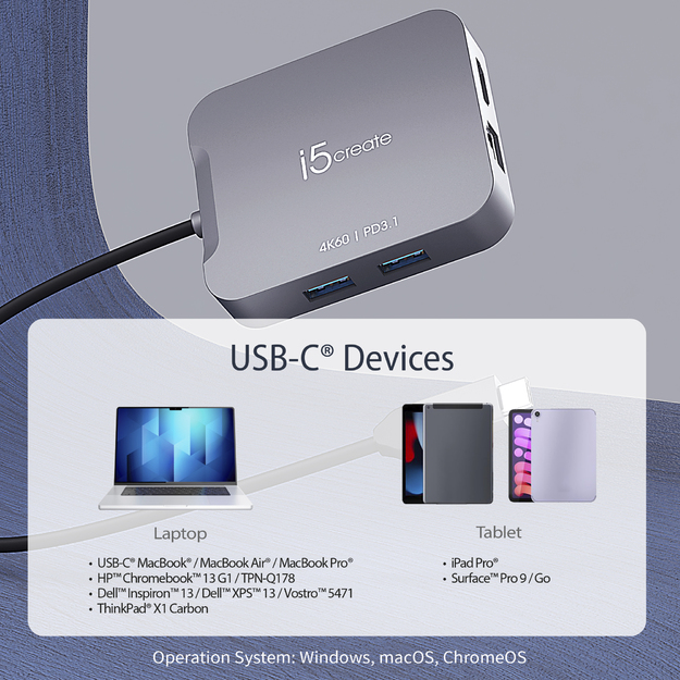 J5create - 4K60 Elite USB-C Travel Adapter