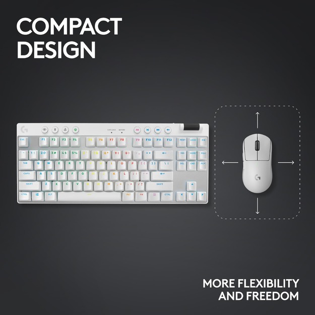 Logitech - G PRO X TKL Lightspeed - Tactile - Nordisk