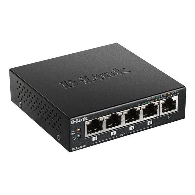 D-link - 5-Port Desktop Gigabit PoE+ DGS-1005P/E