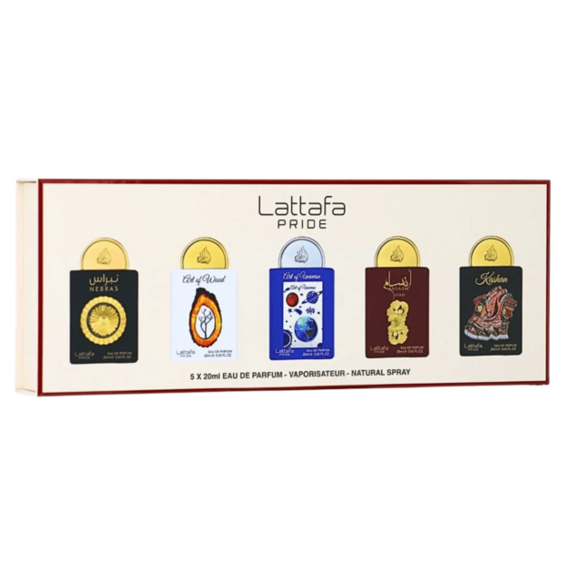 Lattafa - 5x20 ml Collection - Giftset (Nebras, Kashan, Art of Wood, Art of Universe & Ansaam Gold)