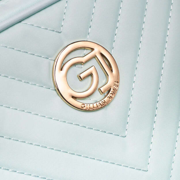 Gillian Jones - 2-Room Traincase - Ocean - Quilted nylon