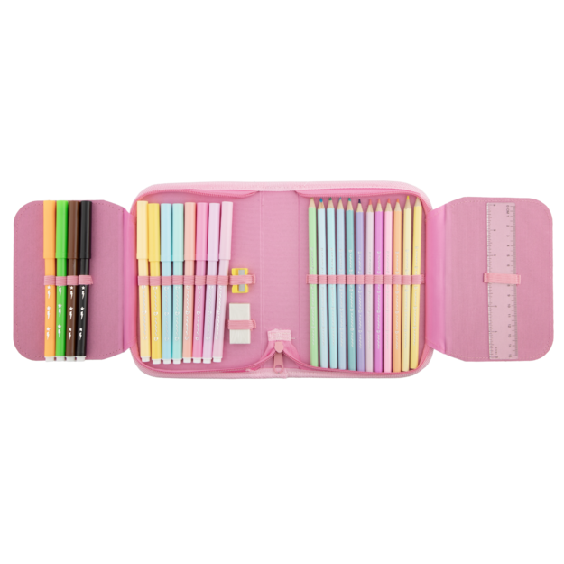 Moxy - Horse filled pencil case, 20x13.5cm, 28 pcs: felt tip pens (190004)