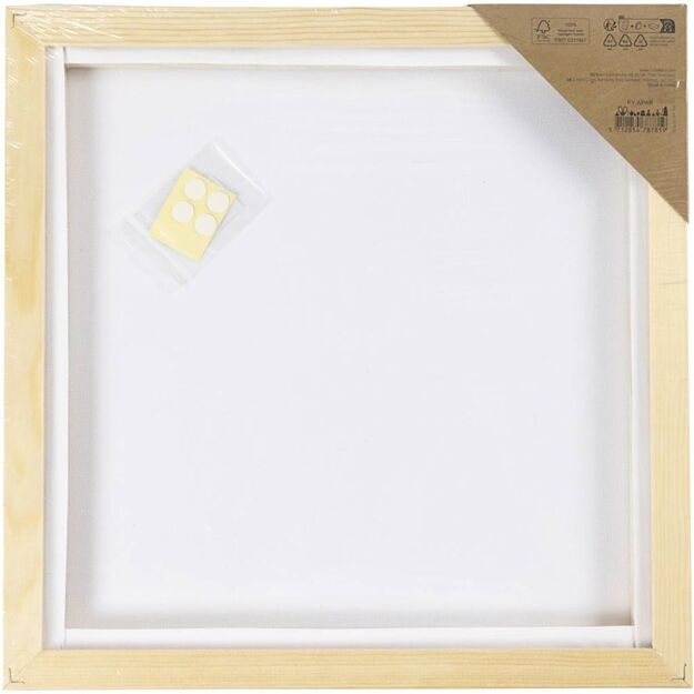 Stretched Canvas with Frame - size 30x30 cm - 280 g - white (257330)