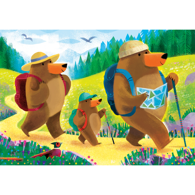 Ravensburger - Bear Family Vacations 2x24p (12004046)