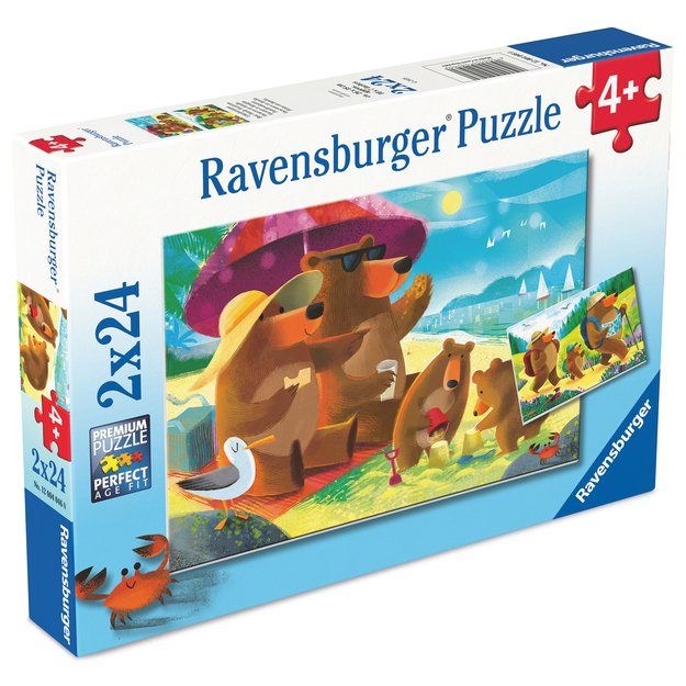 Ravensburger - Bear Family Vacations 2x24p (12004046)