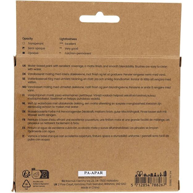 Gouache Paint - standard colours - 6x20 ml (35600)