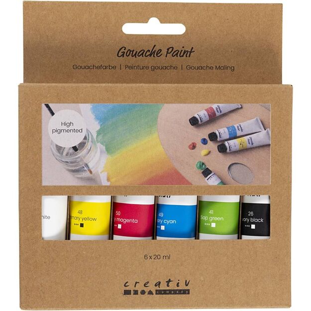 Gouache Paint - standard colours - 6x20 ml (35600)