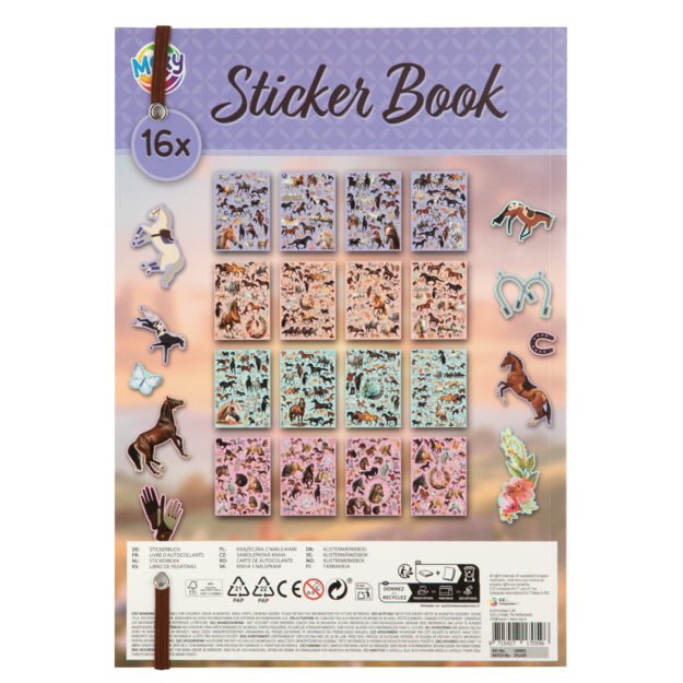 Moxy  - Horse sticker book a4, 16 sheets (190001)