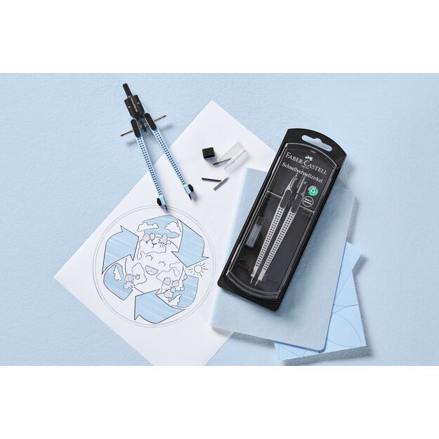 Faber-Castell - Compass - Quick set Grip, Sky (174074)