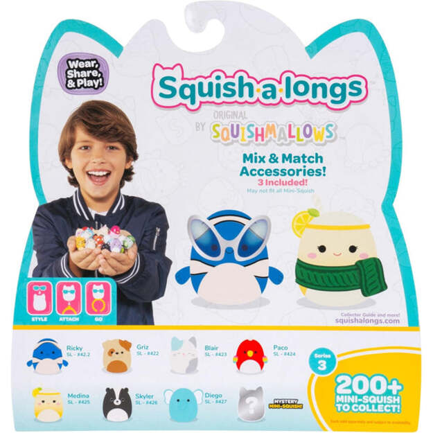 Squish-a-longs 2,5 cm 8-pak S3 - Variant 4
